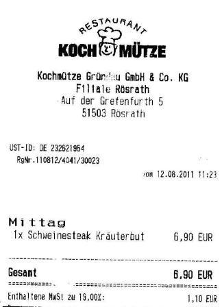 mskg Hffner Kochmtze Restaurant